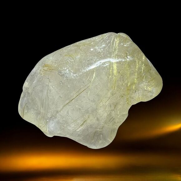 Golden Rutilated‎ Quartz Crystal Freeform (#10) - Picture 1 of 11